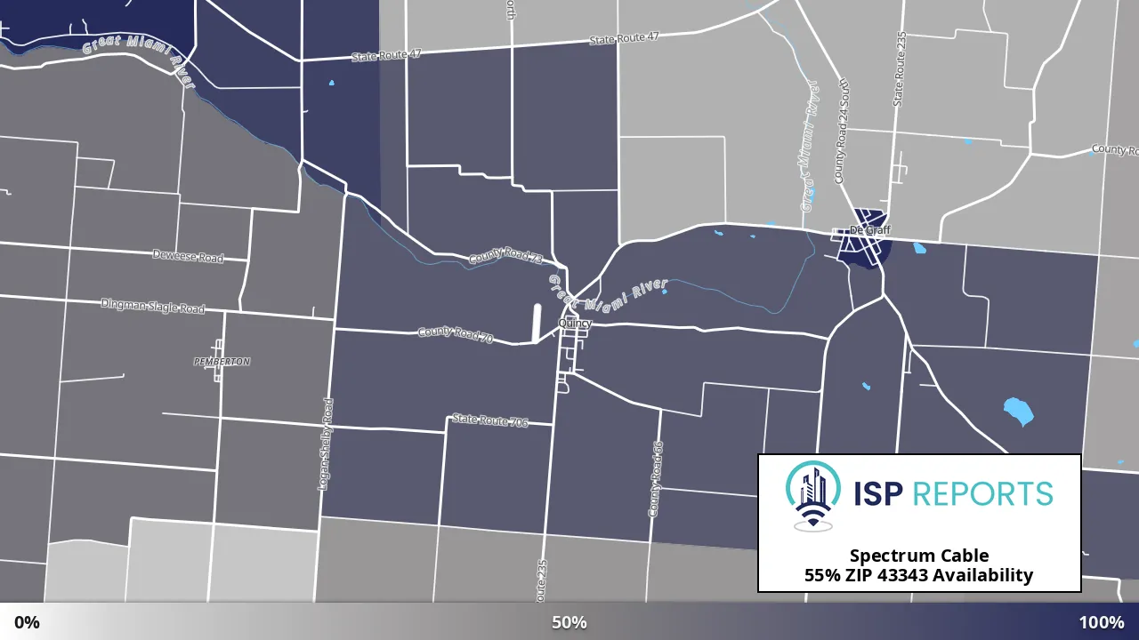 43343, OH map of internet availability