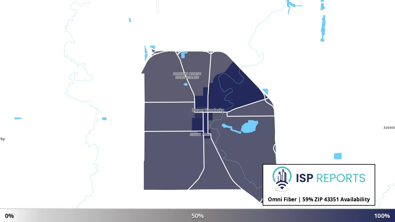 43351, OH map of internet availability