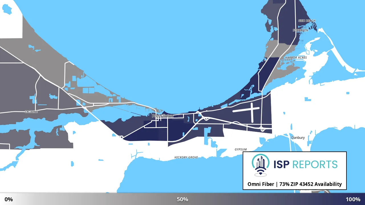 43452, OH map of internet availability