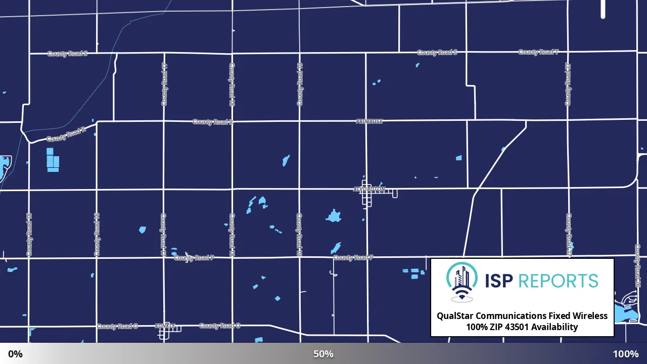 43501, OH map of internet availability