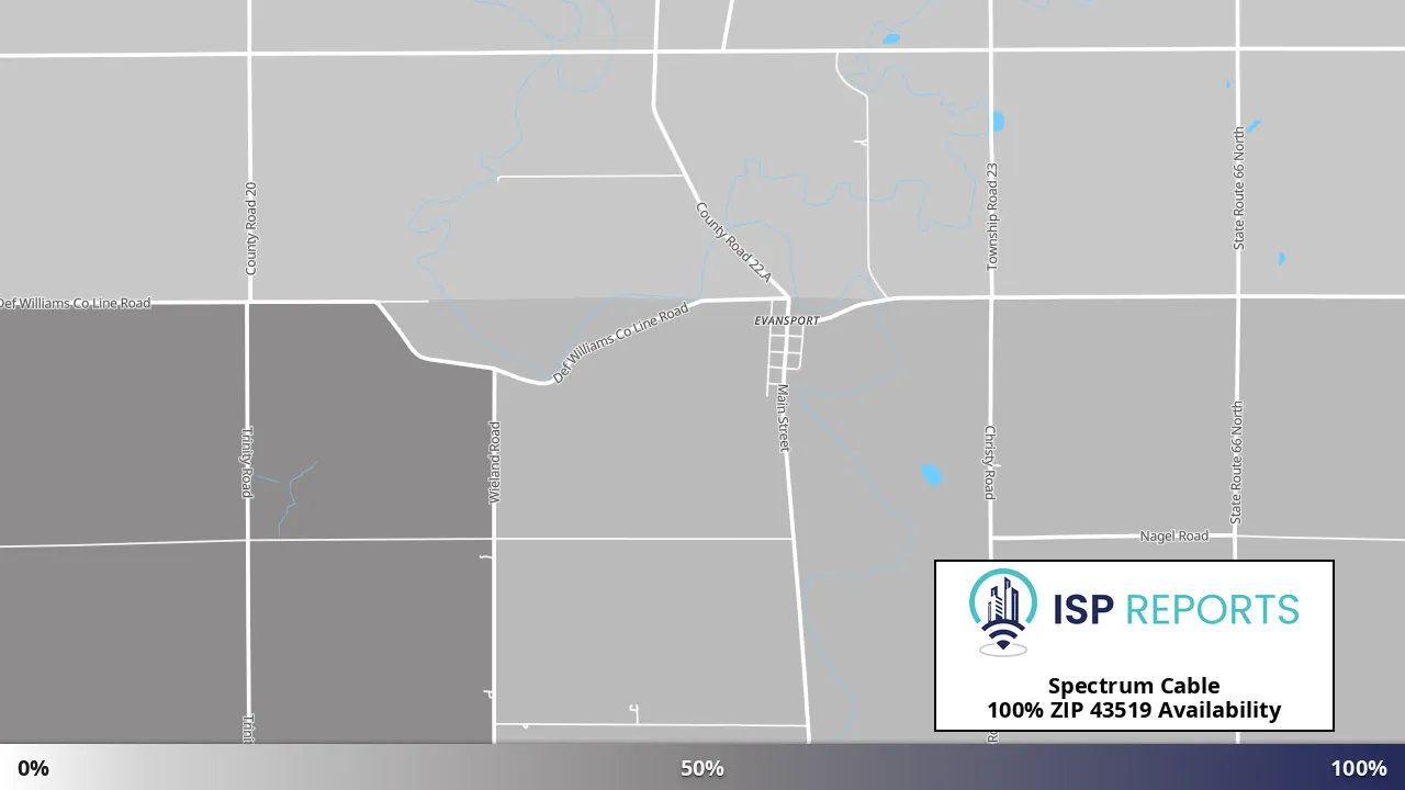 43519, OH map of internet availability