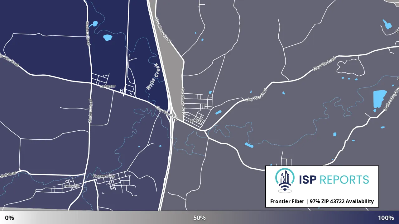 43722, OH map of internet availability