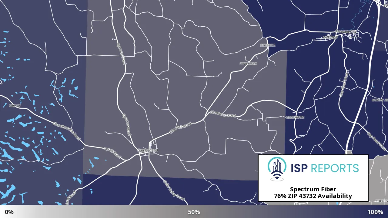43732, OH map of internet availability
