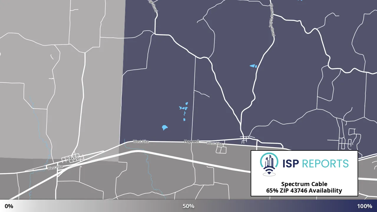 43746, OH map of internet availability
