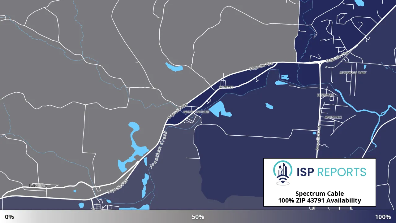 43791, OH map of internet availability