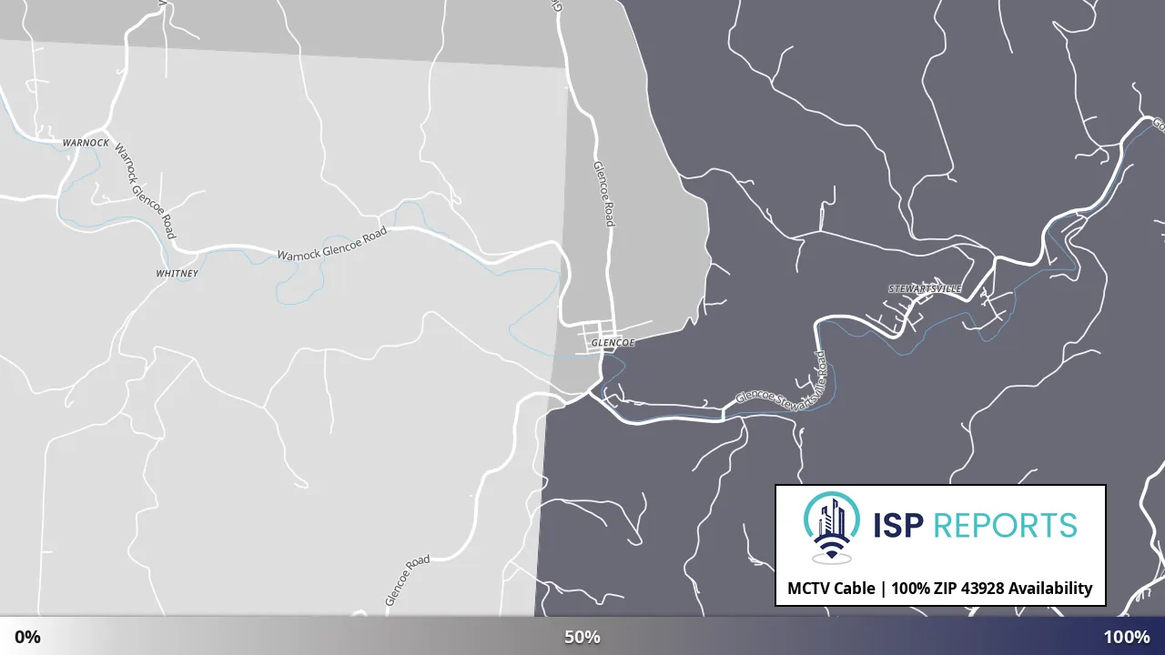 43928, OH map of internet availability