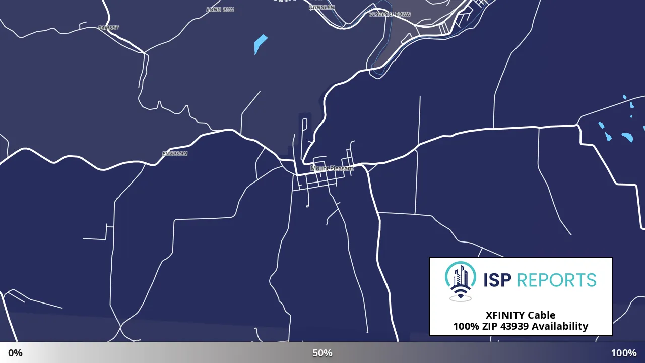 43939, OH map of internet availability
