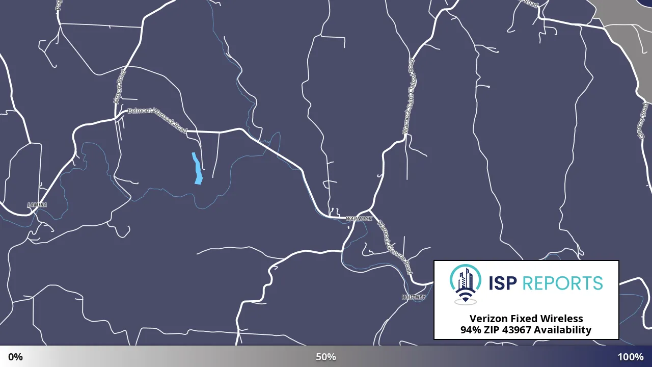 43967, OH map of internet availability