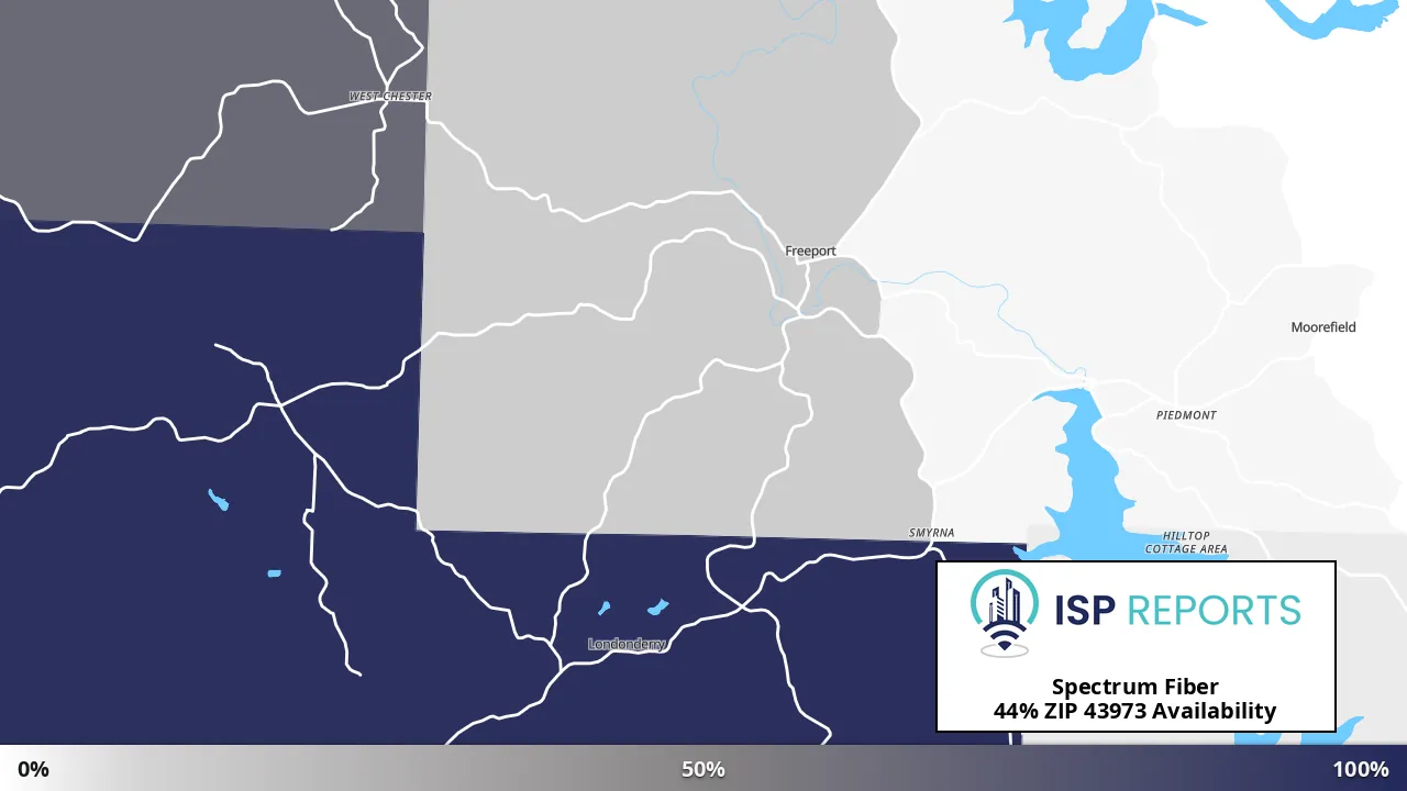 43973, OH map of internet availability