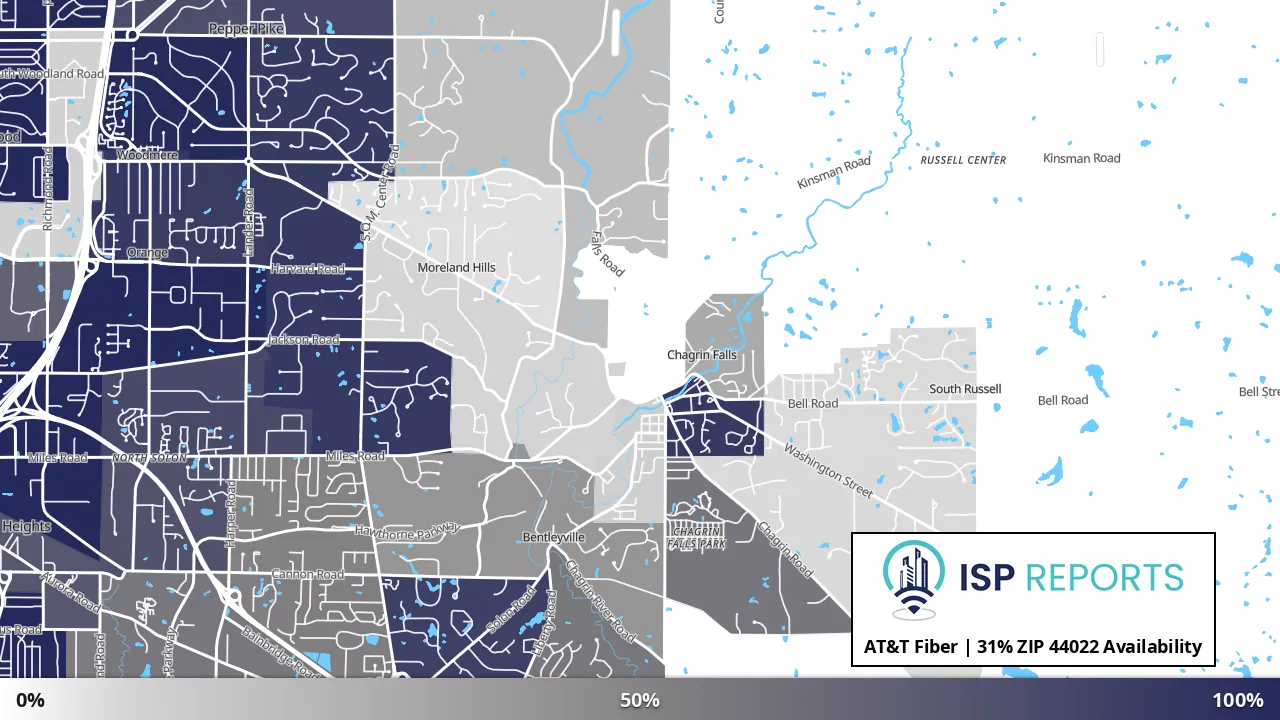 44022, OH map of internet availability