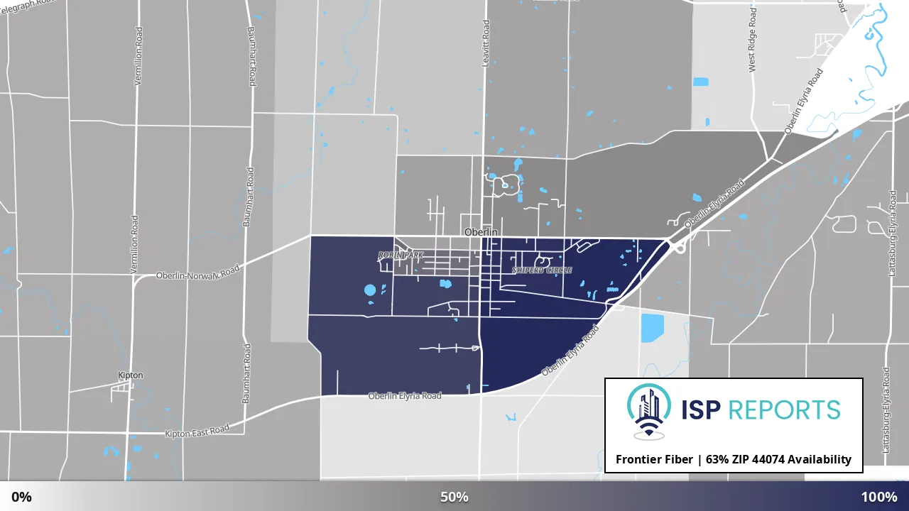 44074, OH map of internet availability