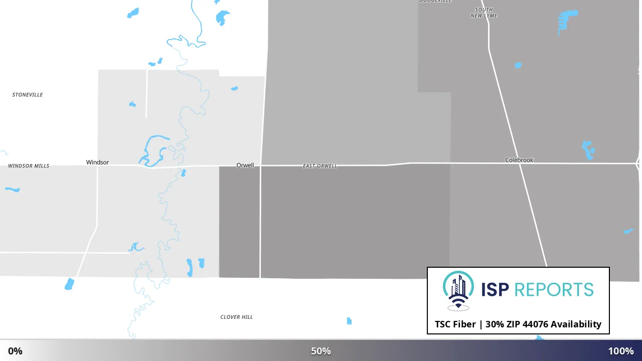 44076, OH map of internet availability