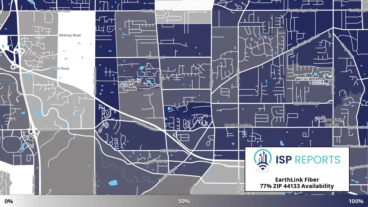 44133, OH map of internet availability