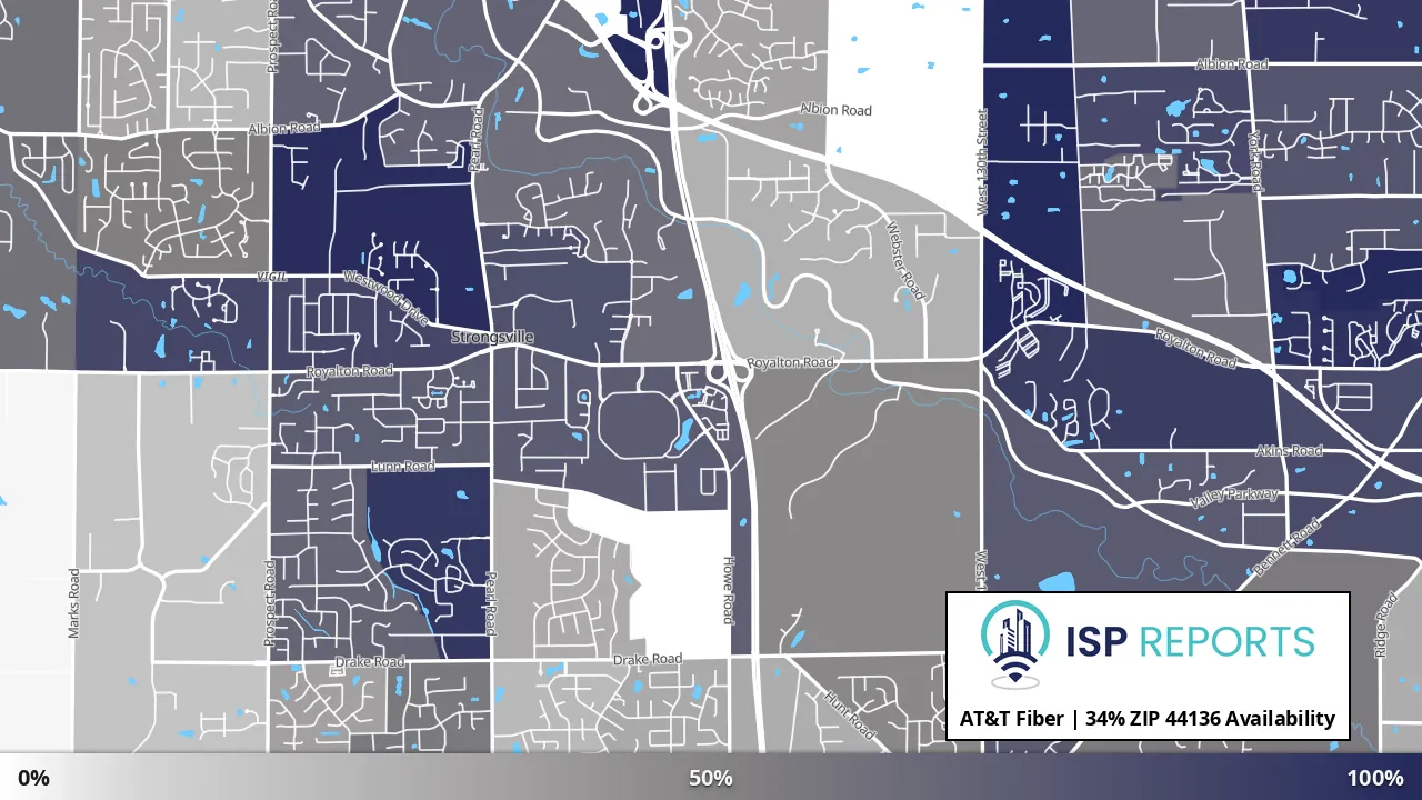 44136, OH map of internet availability