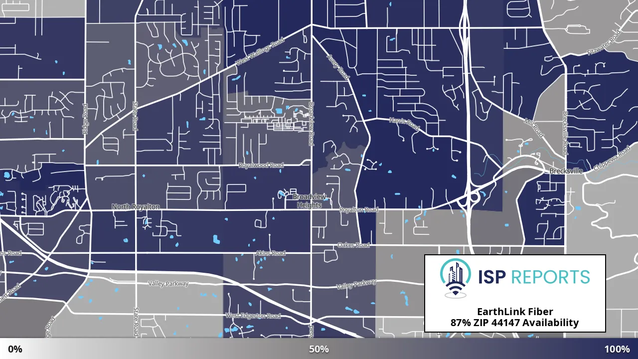 44147, OH map of internet availability