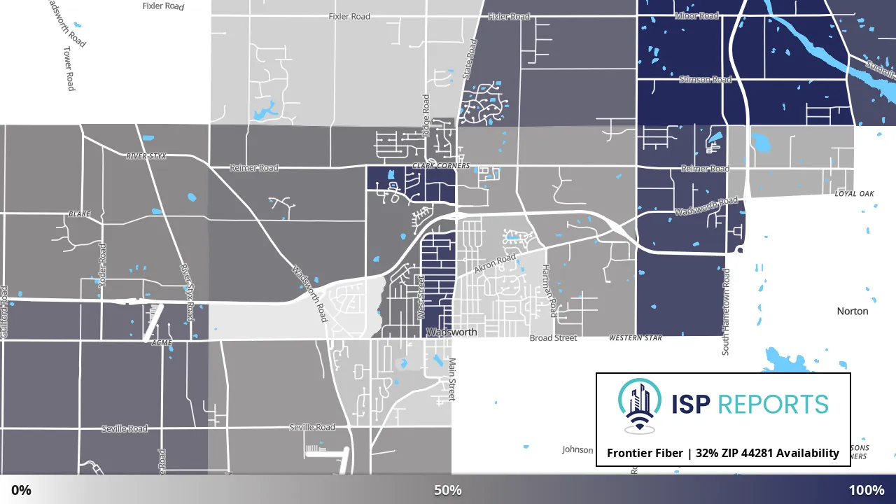 44281, OH map of internet availability