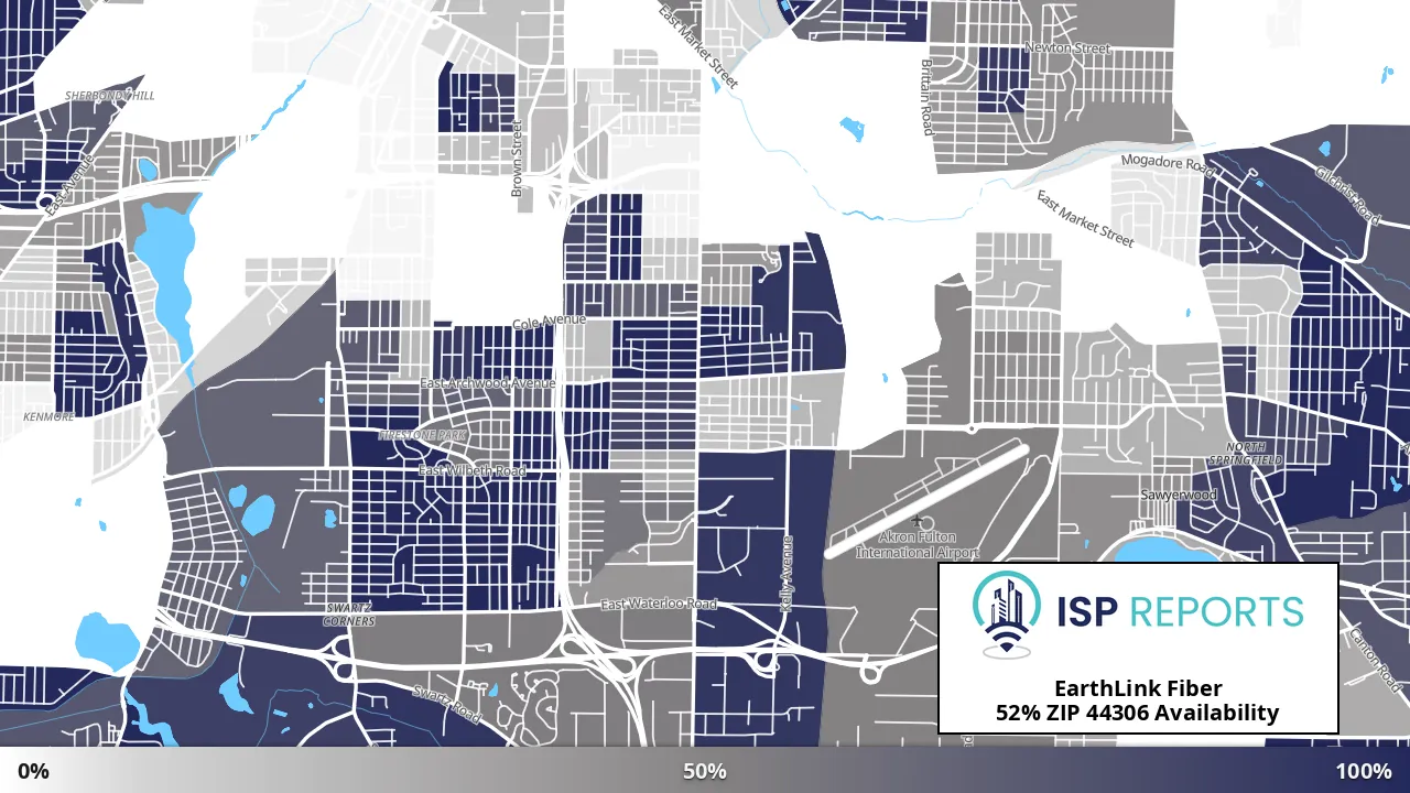 44306, OH map of internet availability