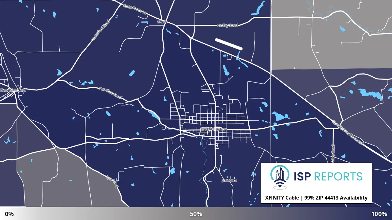 44413, OH map of internet availability