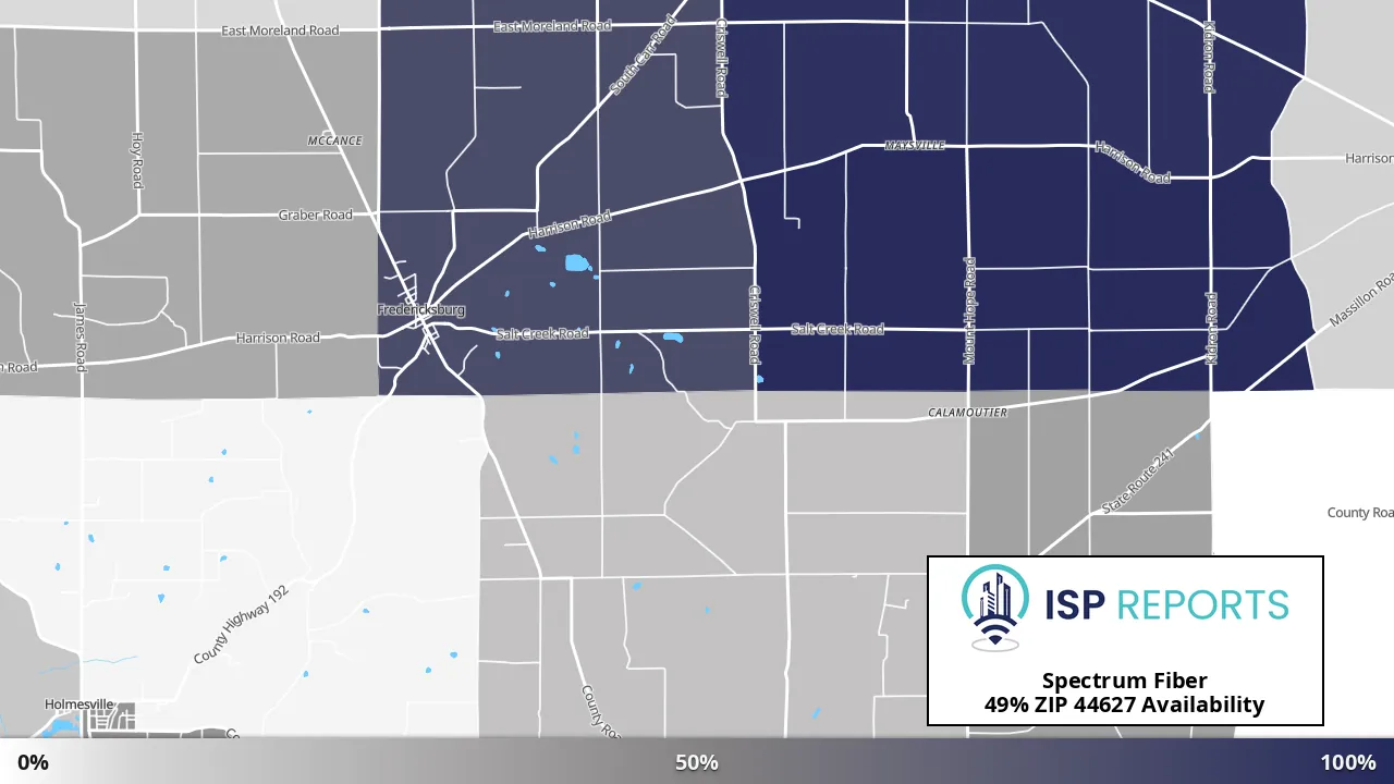 44627, OH map of internet availability