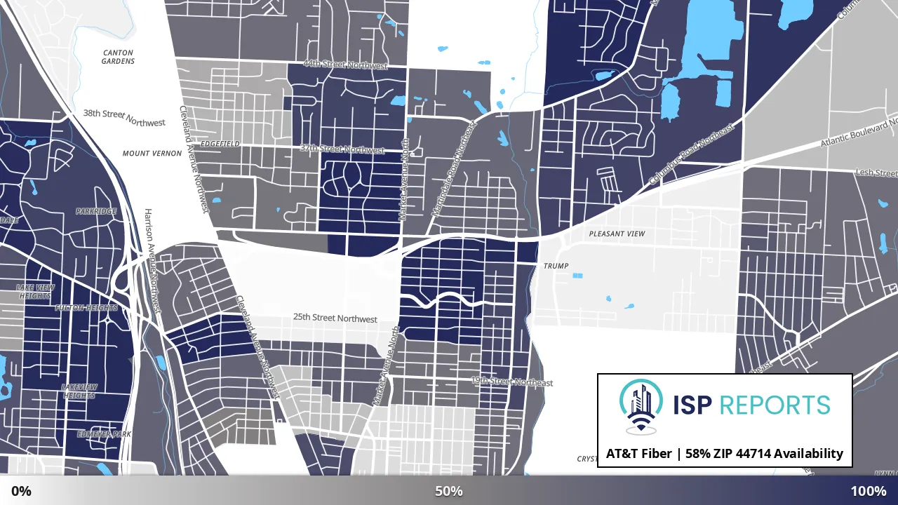 44714, OH map of internet availability