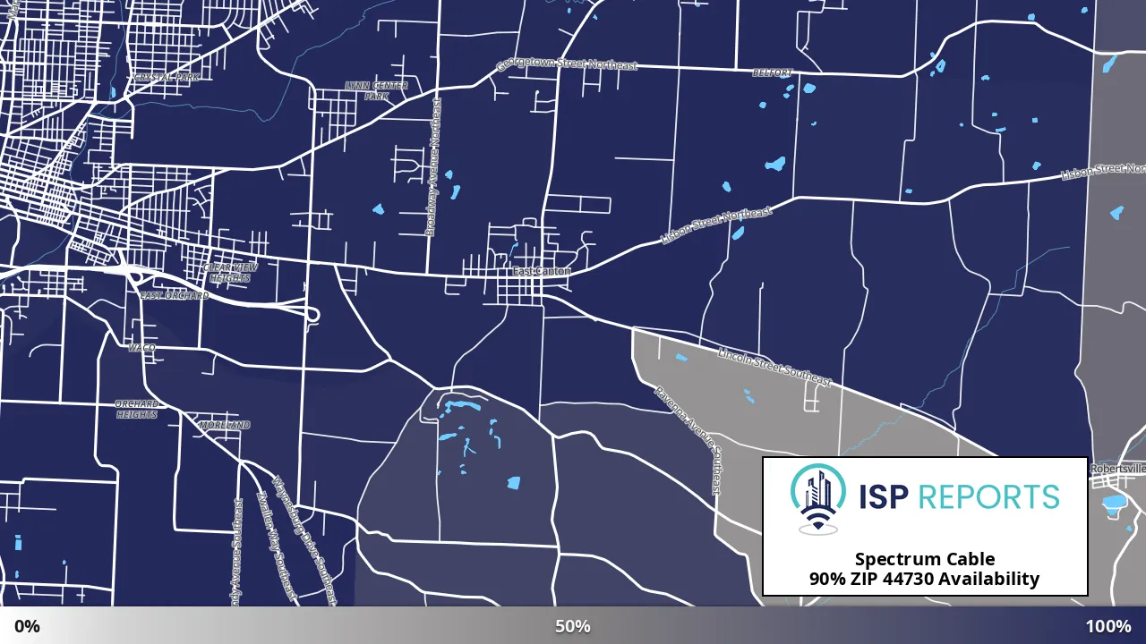 44730, OH map of internet availability