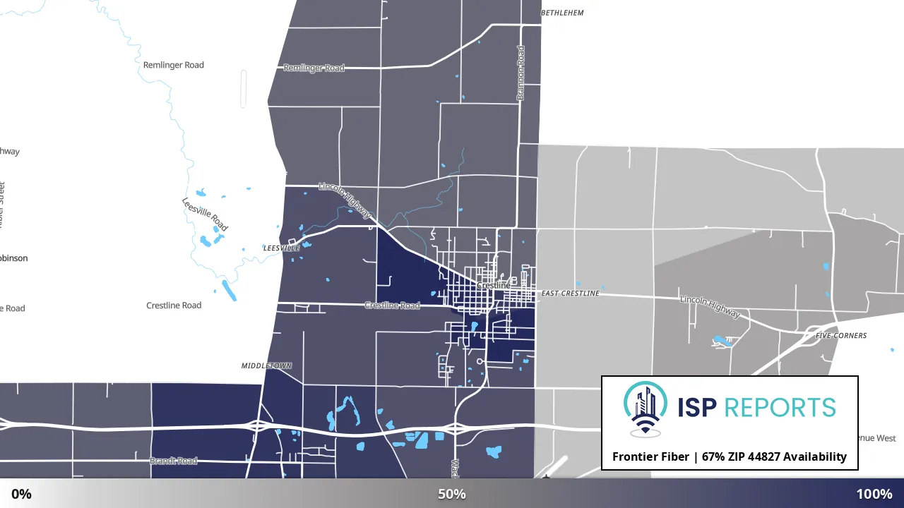 44827, OH map of internet availability