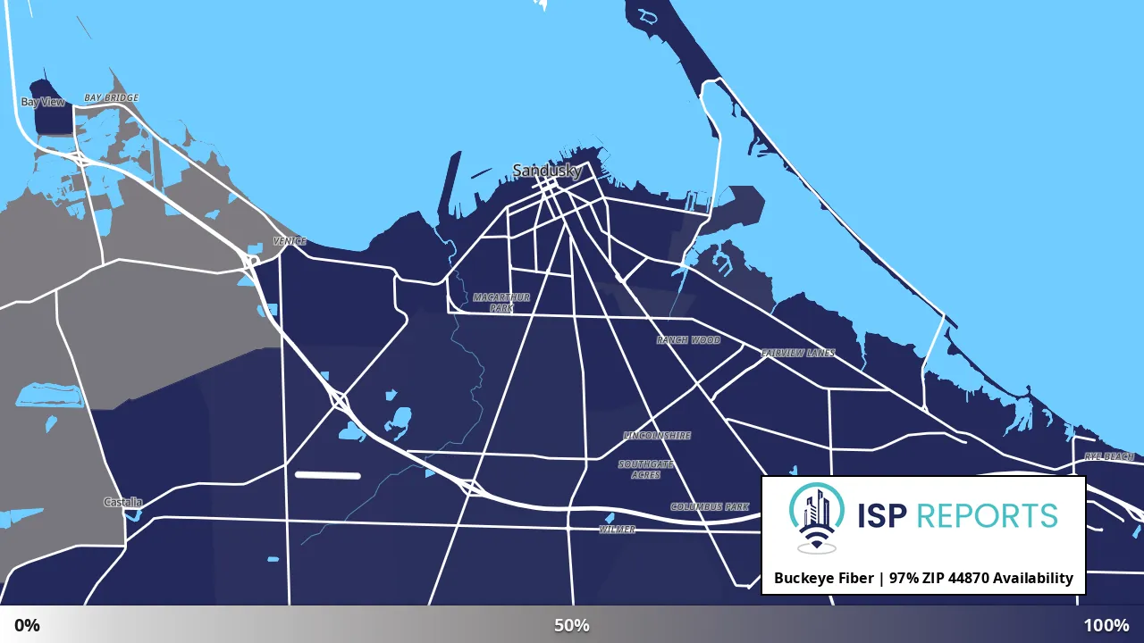 44870, OH map of internet availability