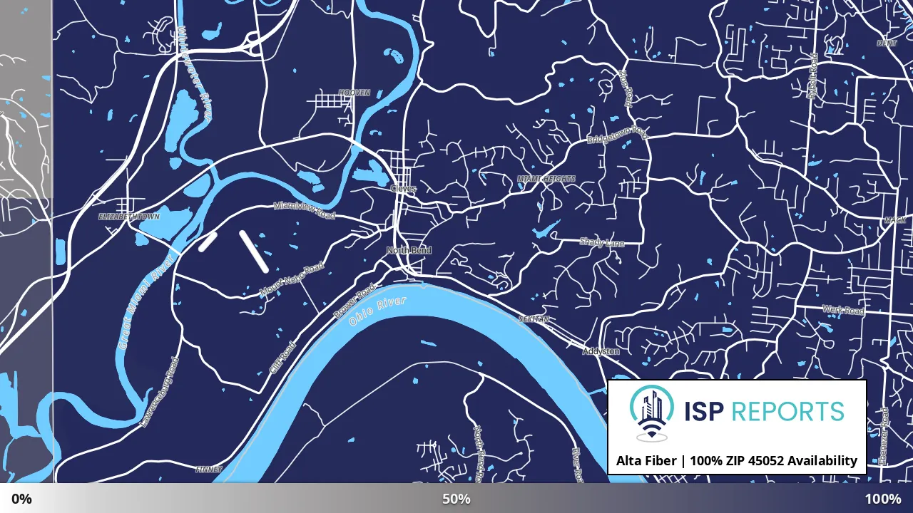 45052, OH map of internet availability