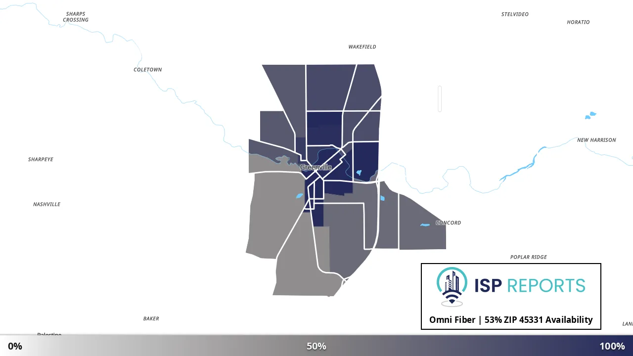 45331, OH map of internet availability