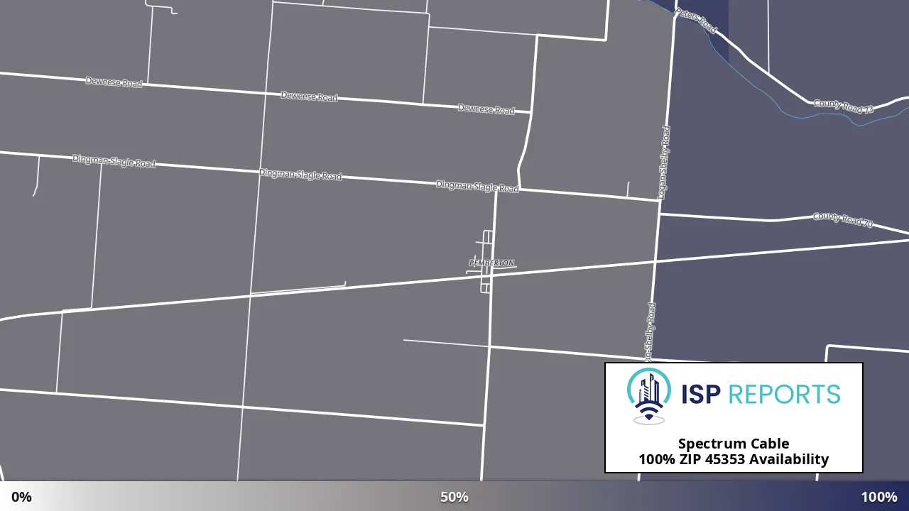 45353, OH map of internet availability