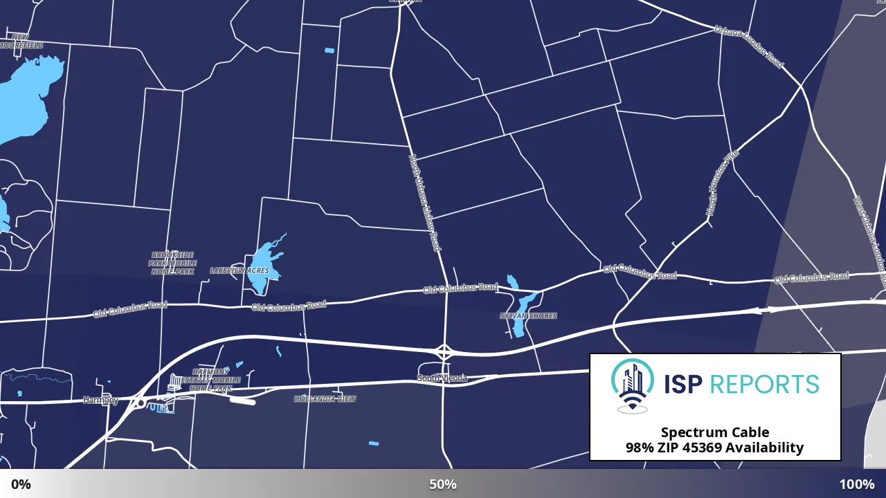 45369, OH map of internet availability