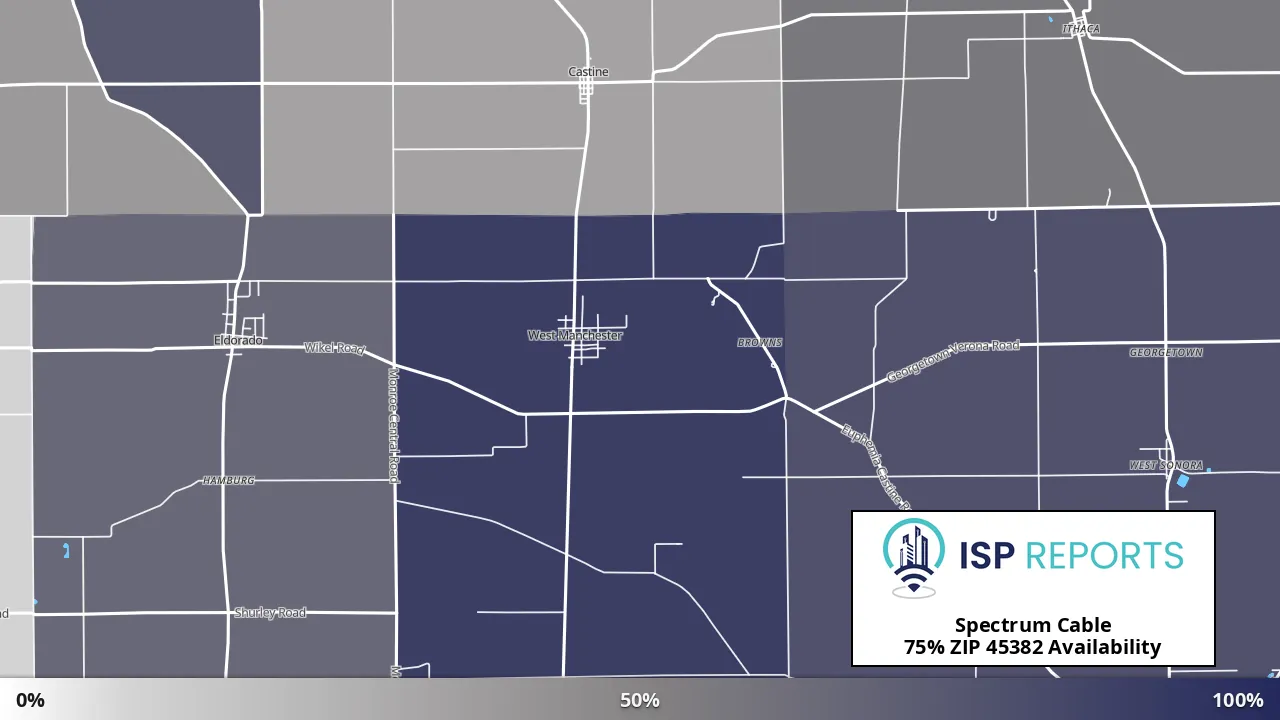 45382, OH map of internet availability