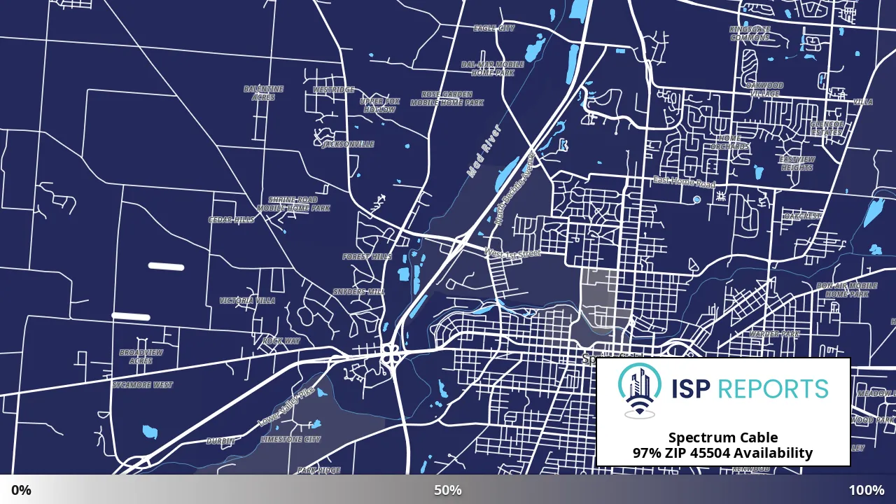 45504, OH map of internet availability