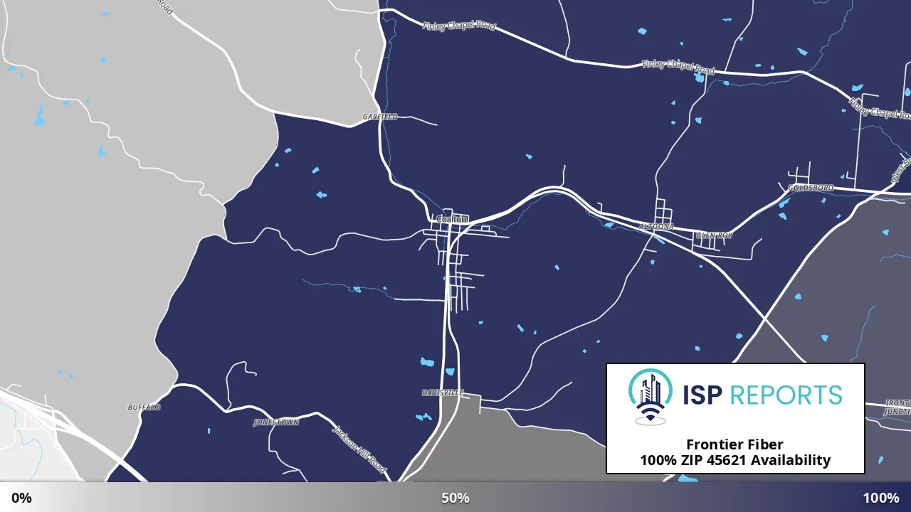 45621, OH map of internet availability