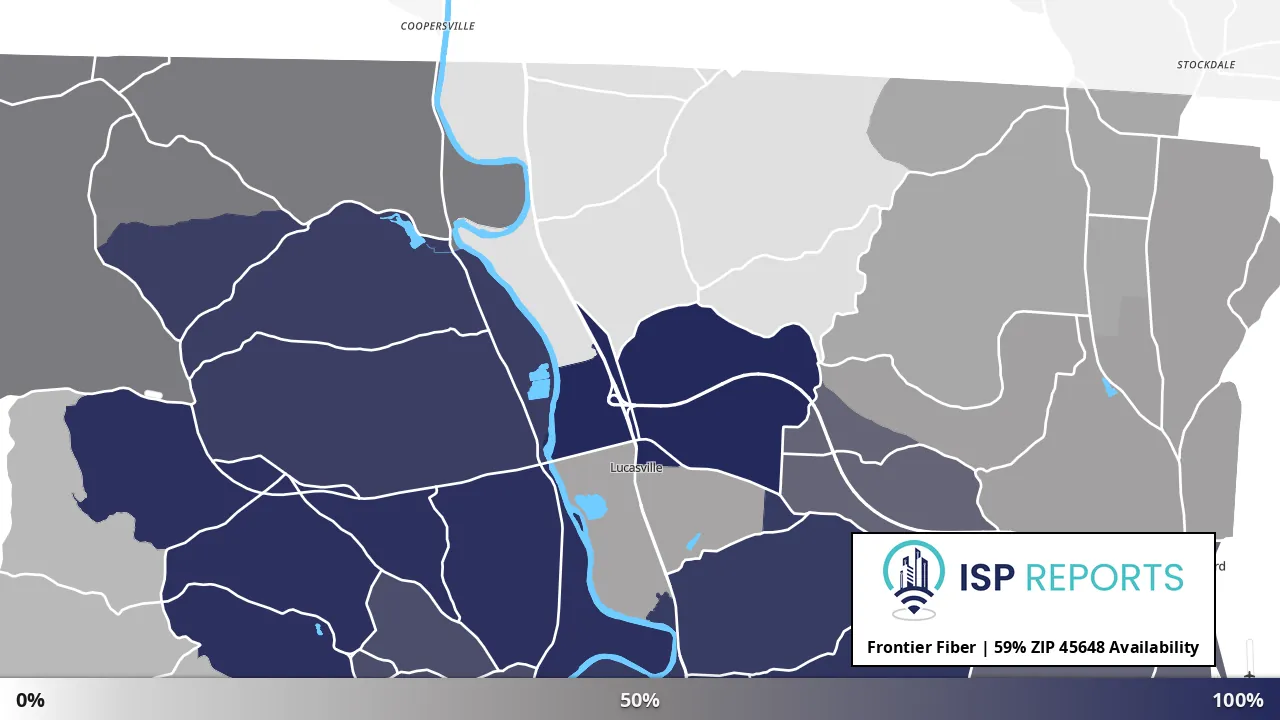 45648, OH map of internet availability