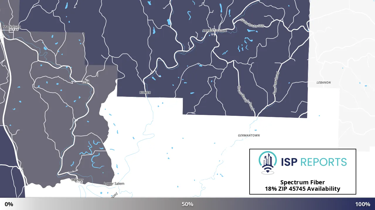 45745, OH map of internet availability