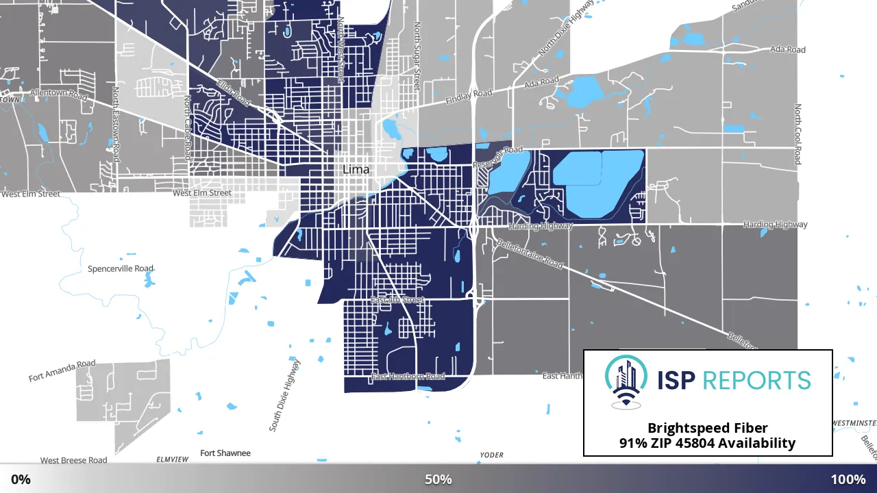 45804, OH map of internet availability