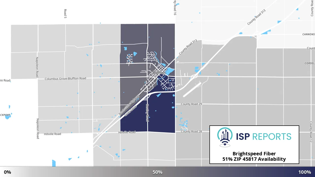 45817, OH map of internet availability