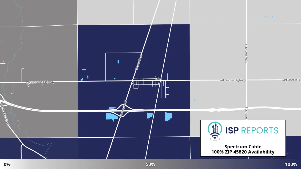 45820, OH map of internet availability
