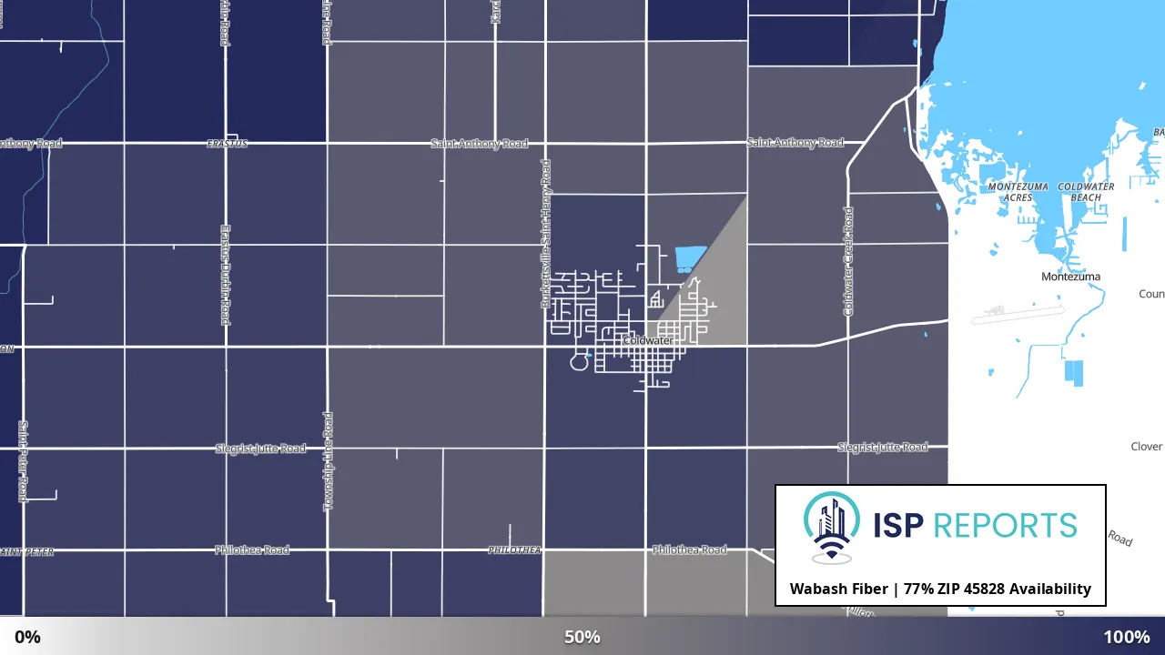45828, OH map of internet availability