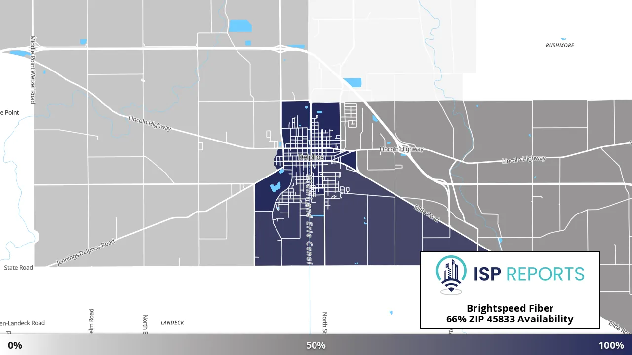45833, OH map of internet availability