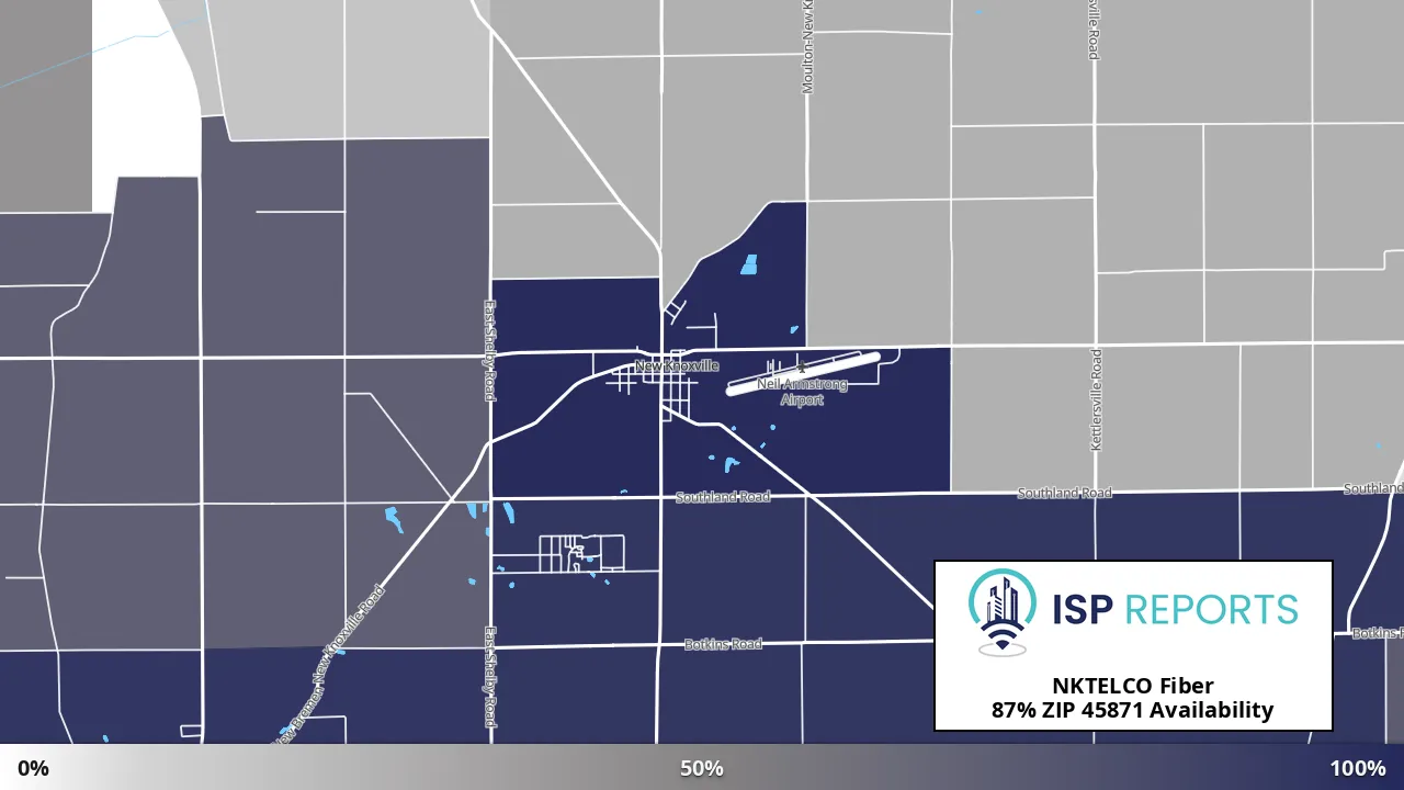 45871, OH map of internet availability
