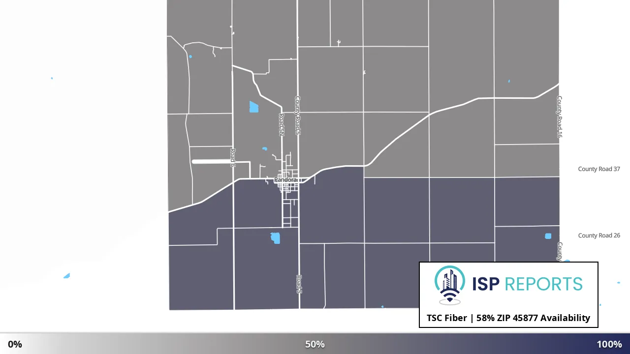 45877, OH map of internet availability