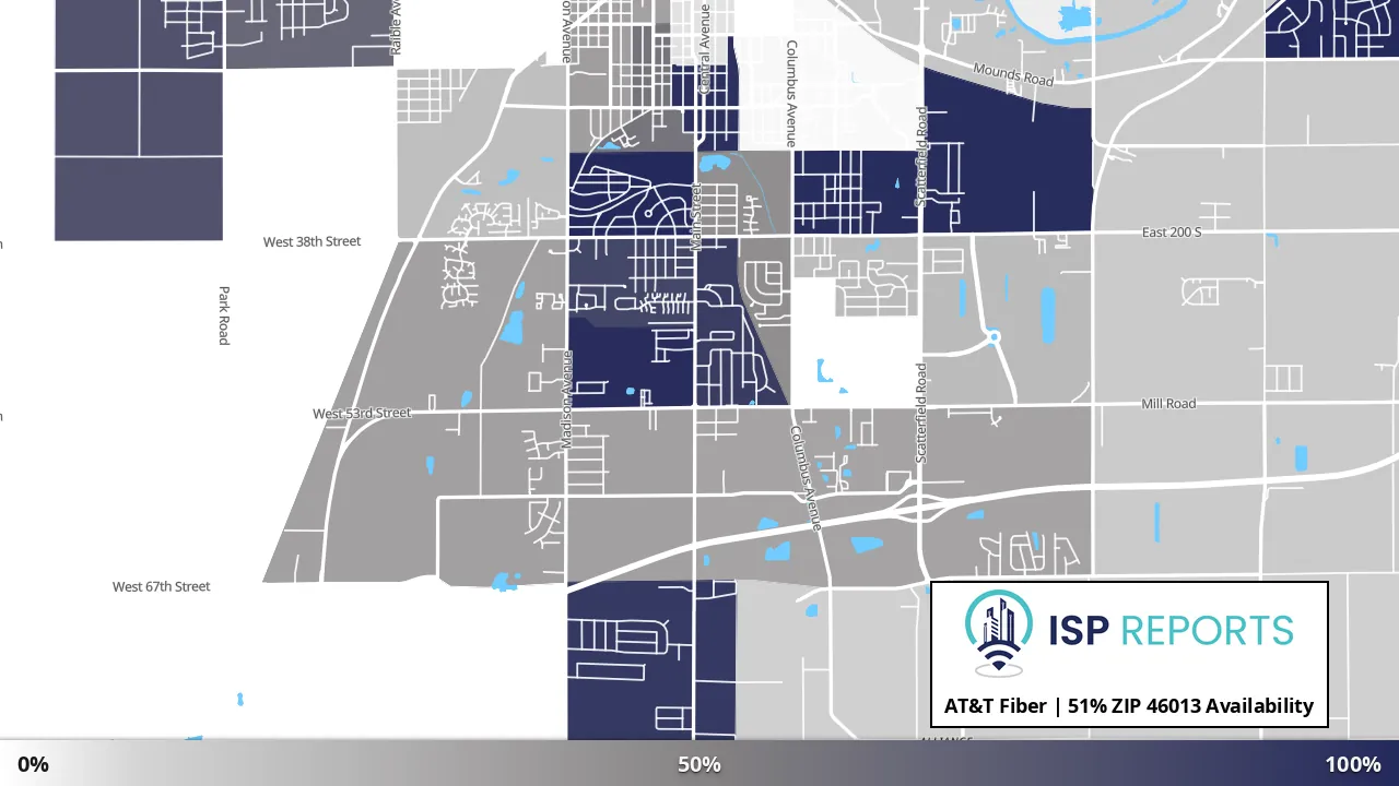 46013, IN map of internet availability