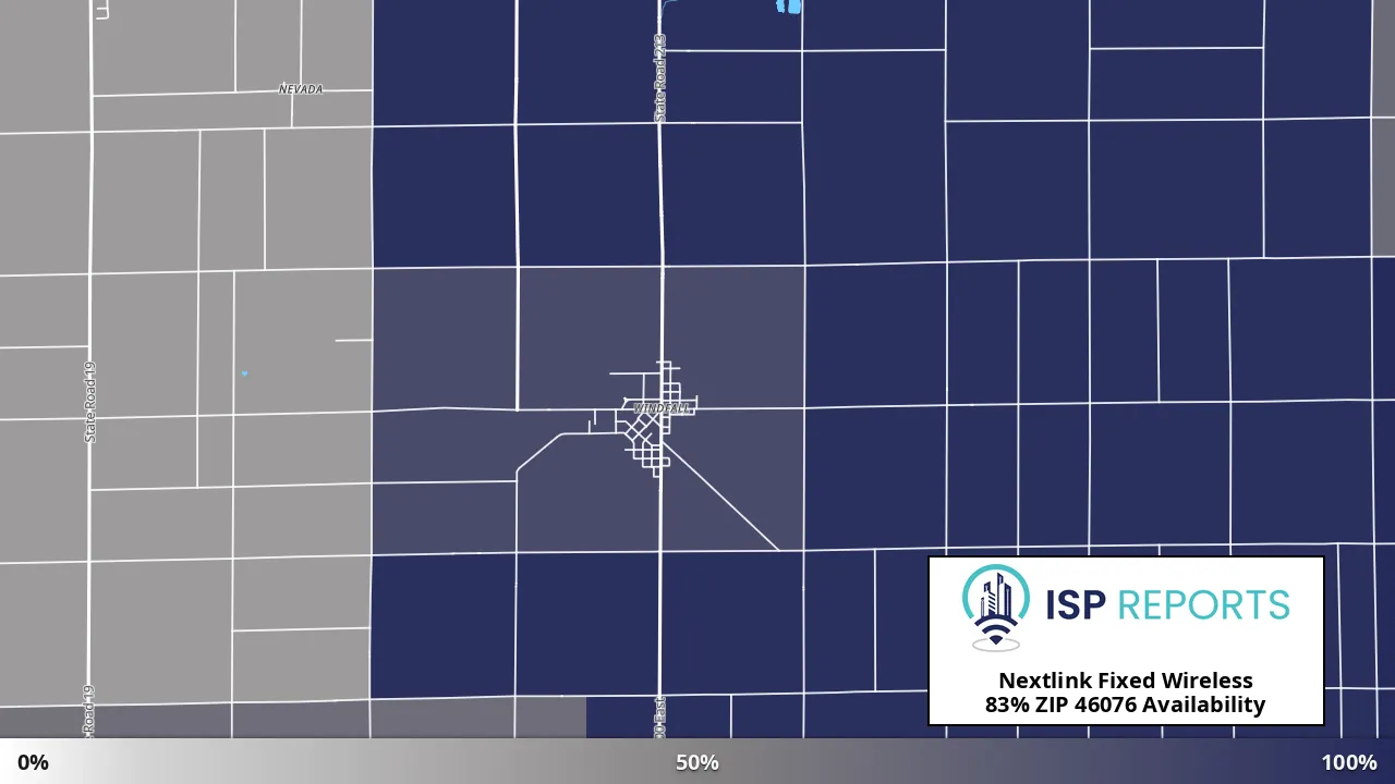 46076, IN map of internet availability