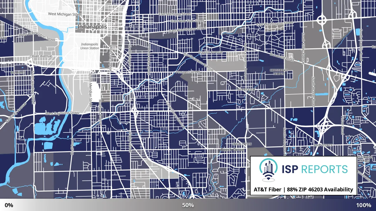 46203, IN map of internet availability