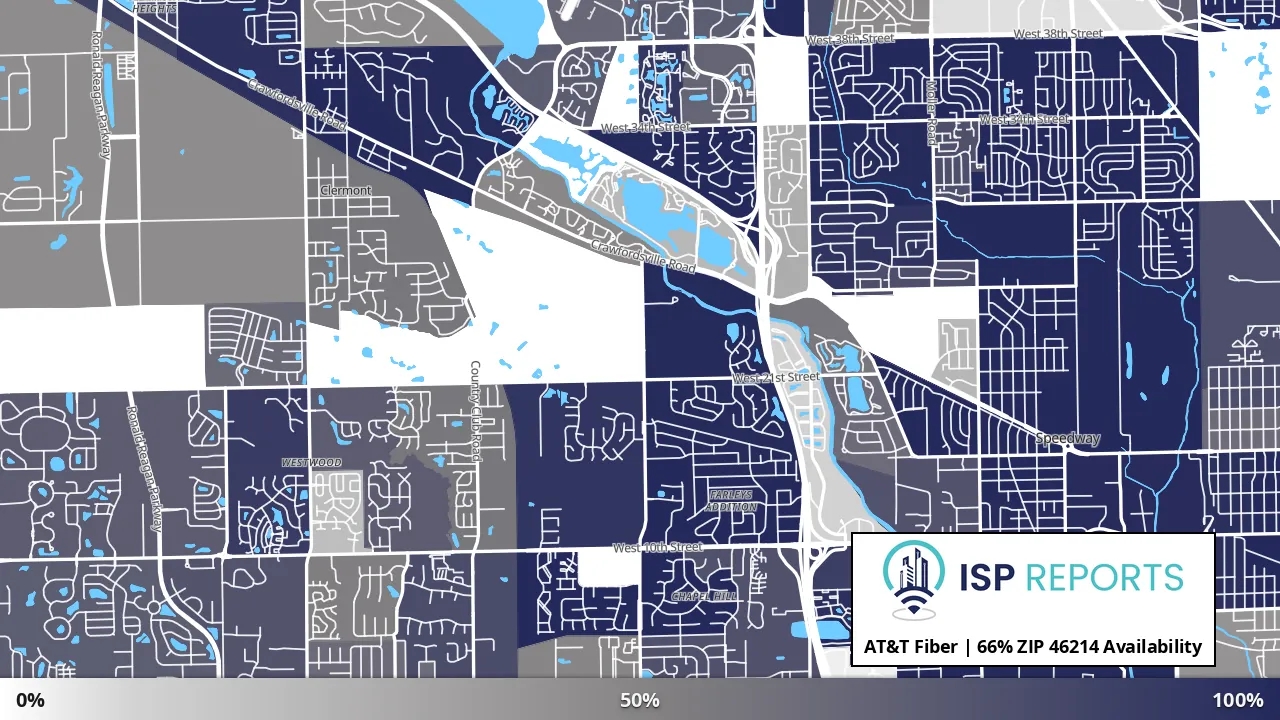 46214, IN map of internet availability