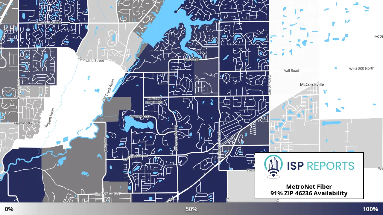 46236, IN map of internet availability