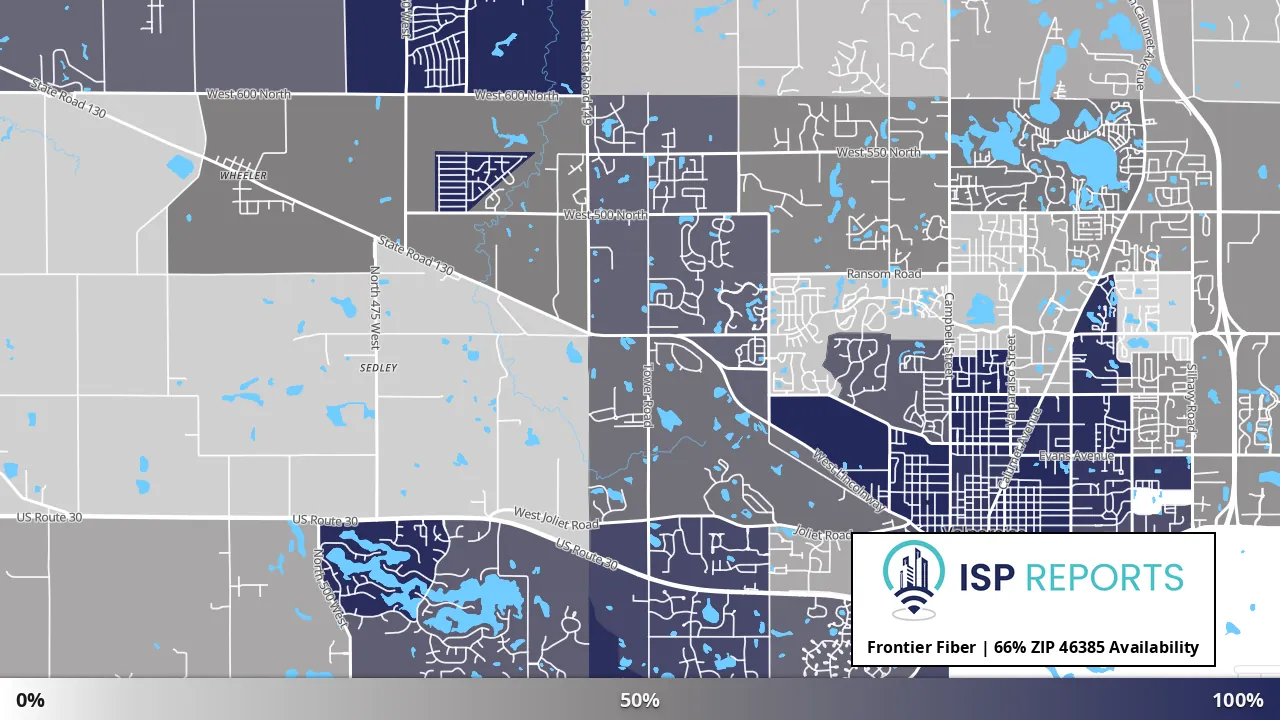 46385, IN map of internet availability