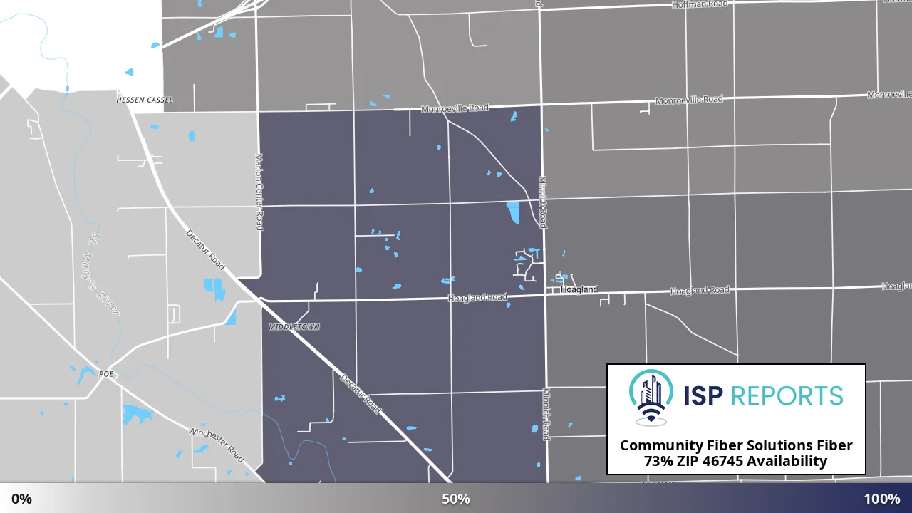 46745, IN map of internet availability